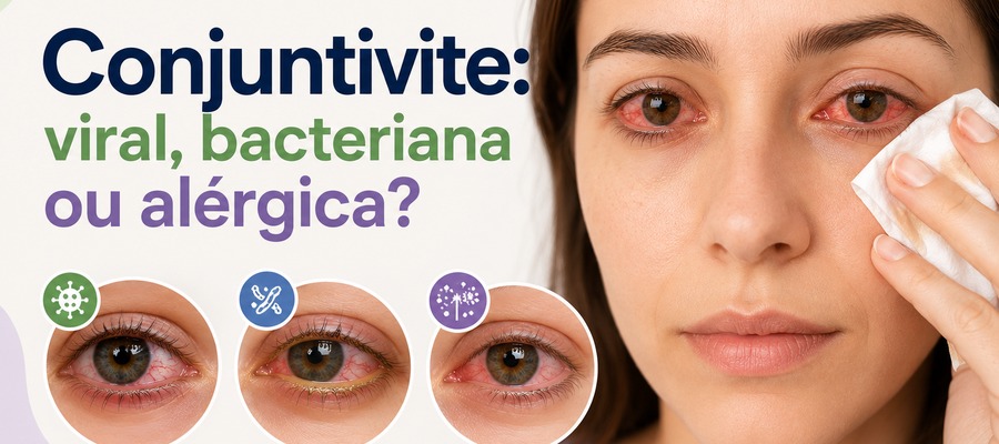 Conjuntivite: viral, bacteriana ou alérgica?